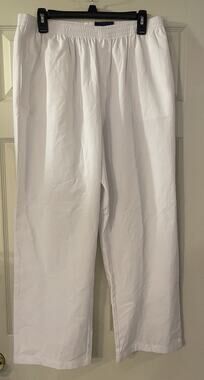 NEW TAGS Defunct Kmart Basic Editions Relaxed Fit White Casual Pants, Sz L